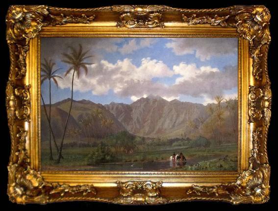 framed  Enoch Wood Perry, Jr. Manoa Valley from Waikiki, ta009-2